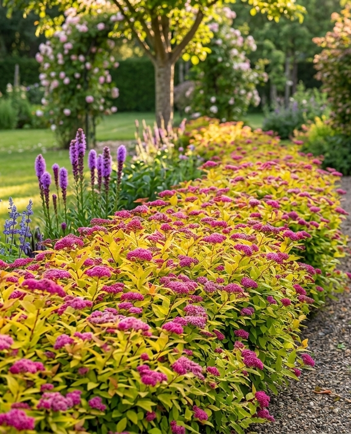 Спирея японская "Голден Принцесс" (Spiraea japonica Golden Princess)