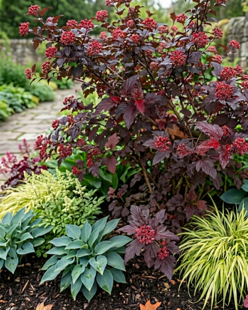 Пузыреплодник калинолистный "Андре" (Physocarpus opulifolius Andre)
